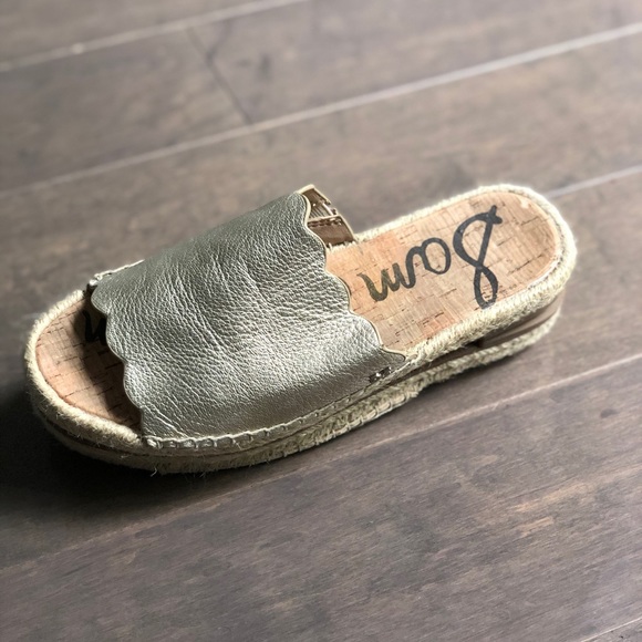 Sam Edelman Leather Espadrille slide sandals - Picture 4 of 5